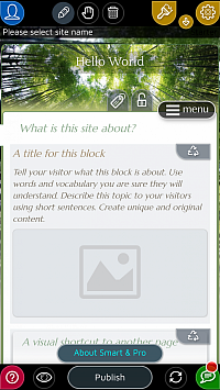 اینڈرائیڈ ٹیبلٹس اور فونز پر ویب سائٹس بنانے کے لیے ایک مکمل طور پر فعال ایپ